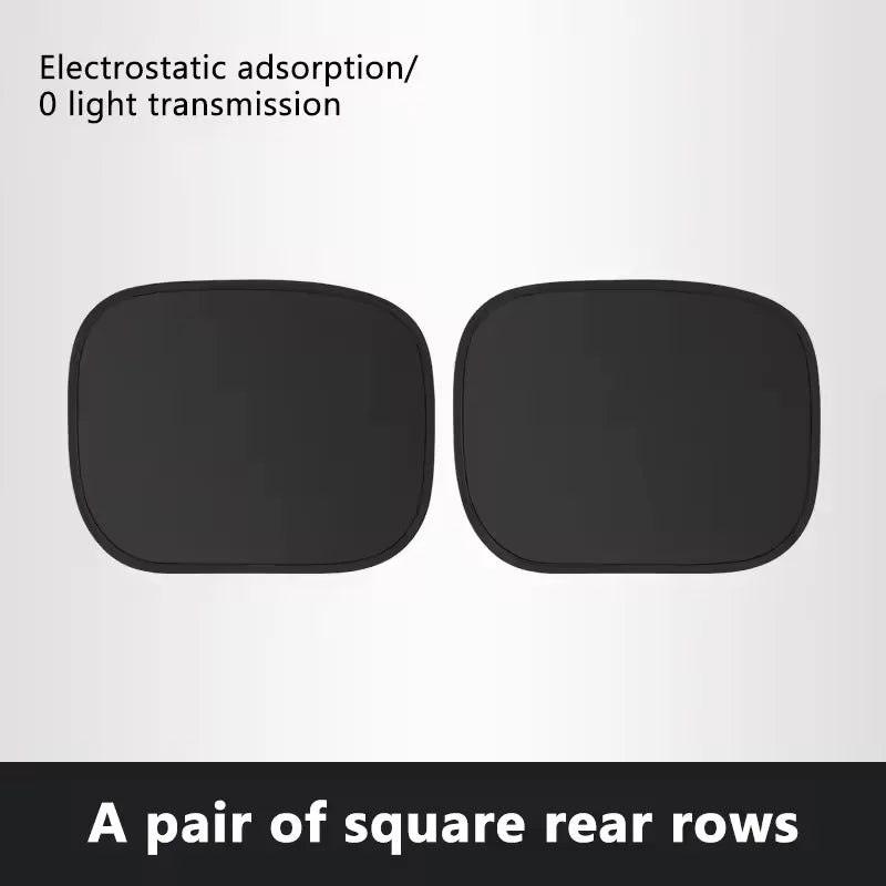 Electrostatic Car Side Window Sun Shade – 99.9% UV Blocker Car Window Sun Shade Babs Rear 2pcs