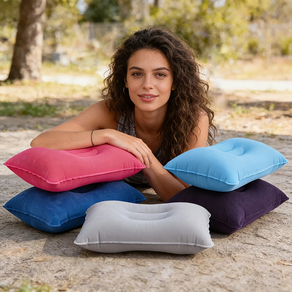 2-Pack Inflatable Travel Pillows – Neck & Lumbar Support Inflatable Travel Pillow Babs