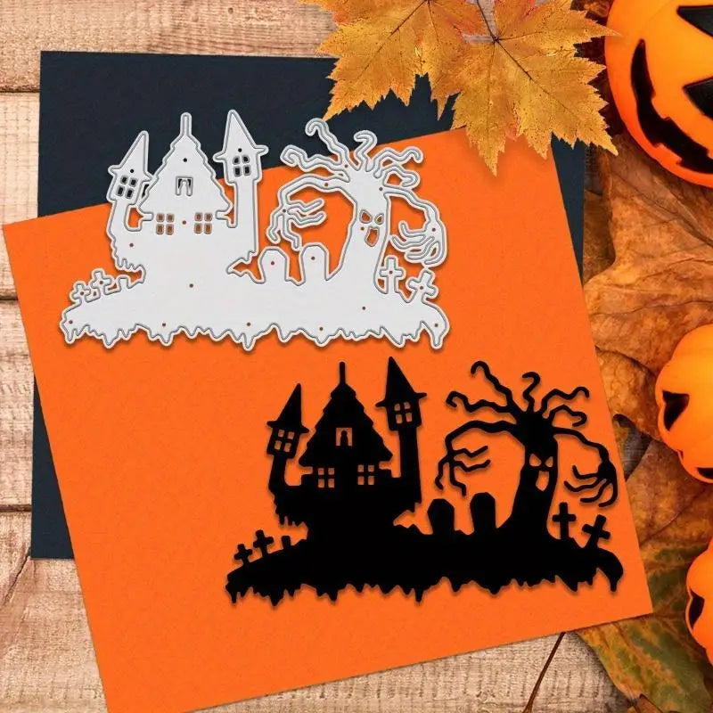 Halloween Castle Ghosts & Crosses Metal Die Cutting Mold Die Cutting Mold Babs