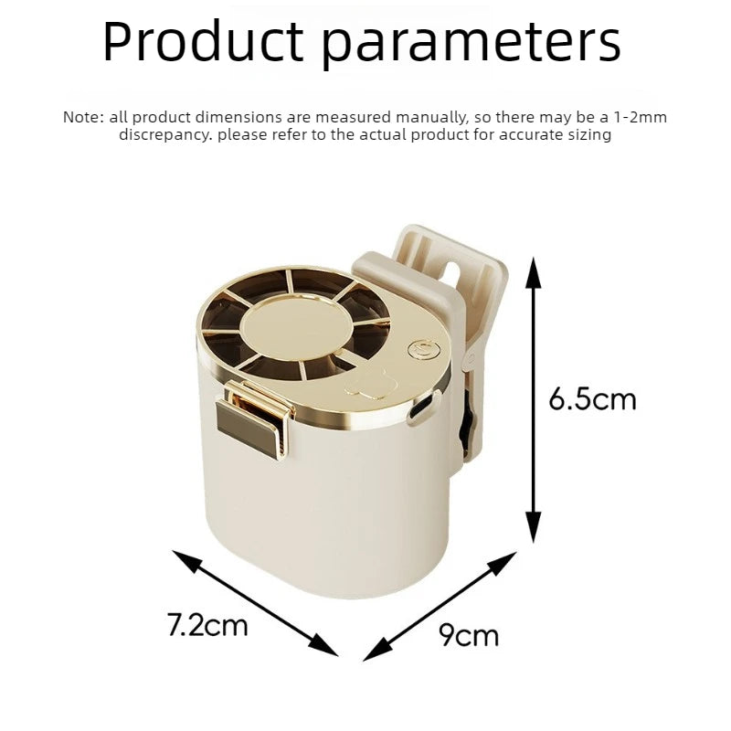 Mini Clip-On Waist Fan USB Rechargeable Portable Cooling Fan Portable Clip Fan Babs