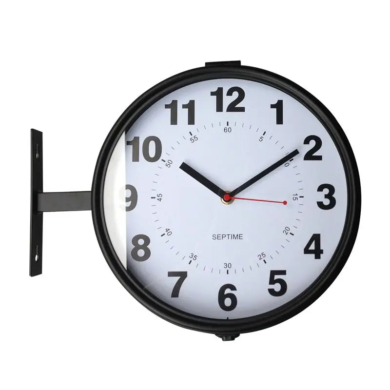 Nordic Double-Faced Silent Metal Wall Clock | Home Décor Wall Clock Babs