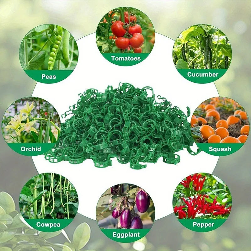 200Pcs Plant Support Clips for Vines, Tomatoes & Climbing Plants Garden Plant Clips Babs