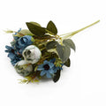 Multicolor Silk Tea Rose Artificial Bouquet – Wedding & Home Décor Artificial Flower Bouquet Babs color 3 3 pcs