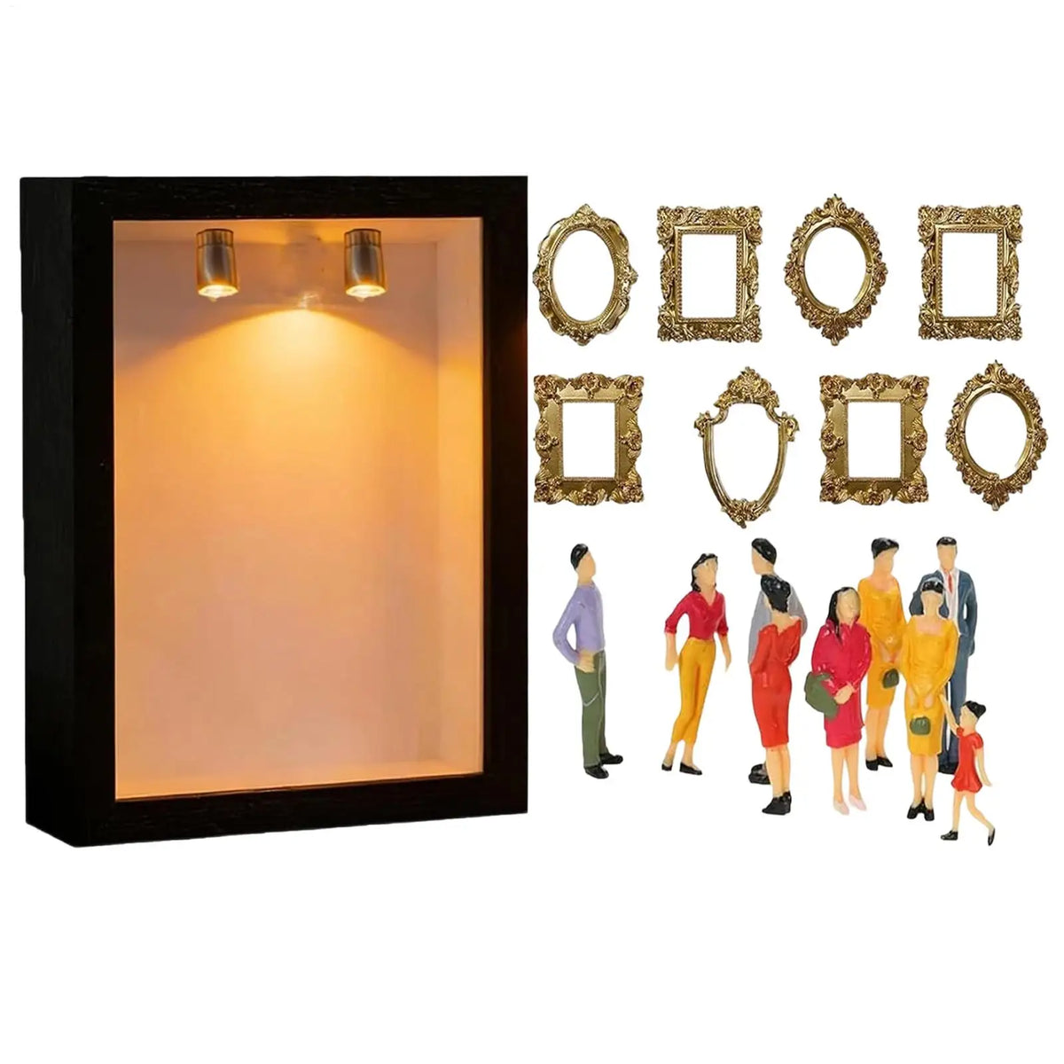 Wooden Mini Museum Display Shelf – DIY Illuminated Shadow Box Shadow Box Shelf Babs