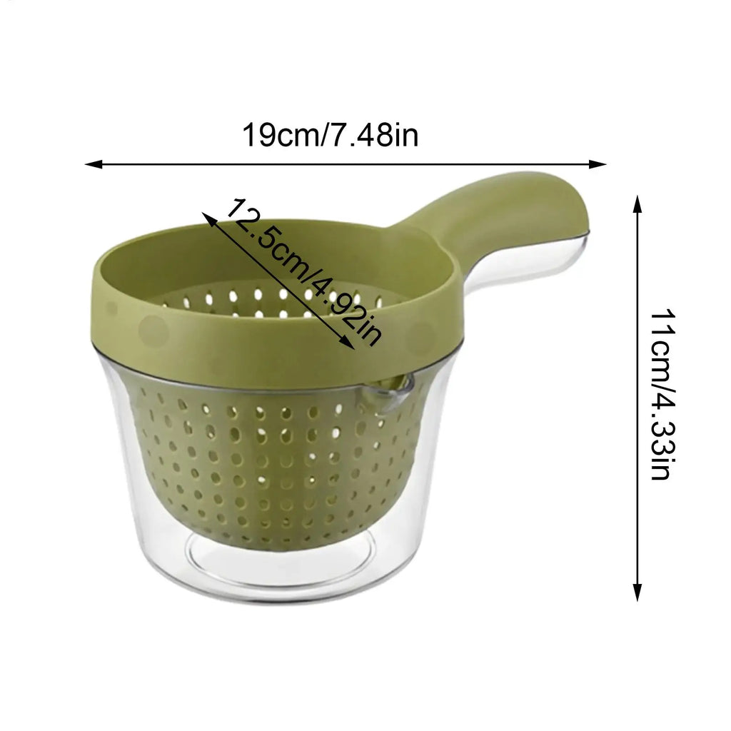 Dual-Layer Fruit & Vegetable Washing Basket with Strainer Kitchen Colander Basket Babs