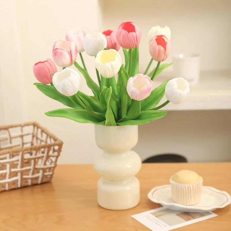 5Pcs Artificial Silk Tulip Flowers for Home & Wedding Decor Artificial Silk Flowers Babs