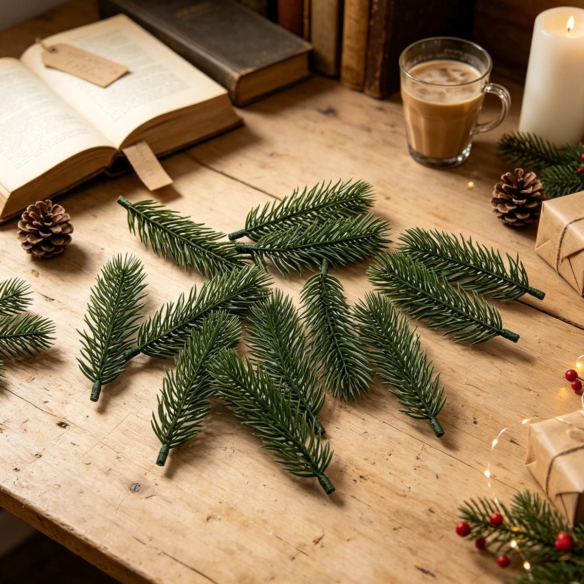 50/100Pcs Artificial Pine Needle Picks – Christmas & Home Décor Artificial Pine Picks Babs