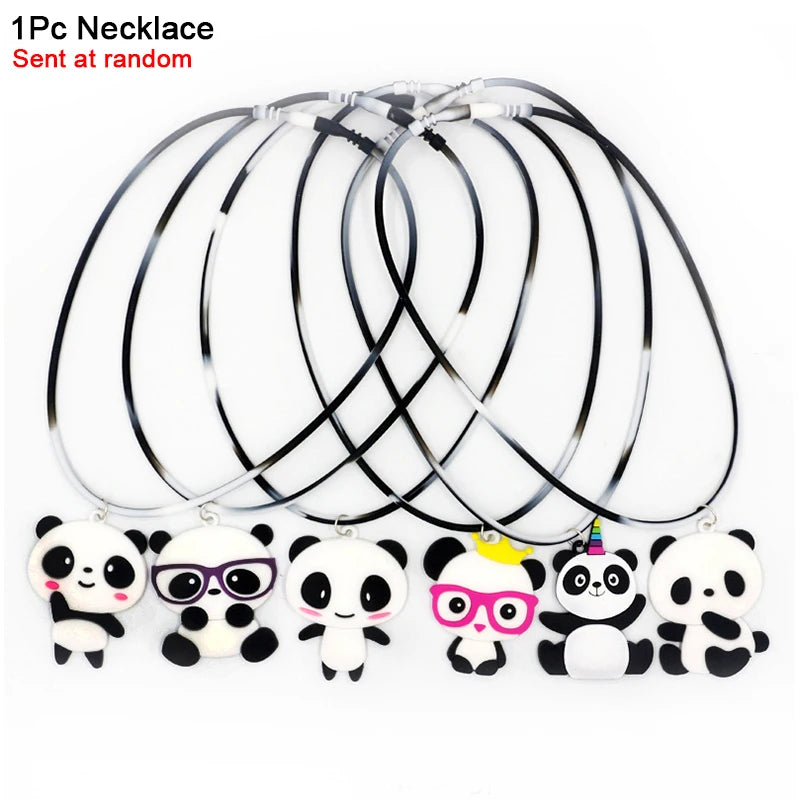 Panda Silicone Bracelet Keychain Bookmarks – Kids Party Favors Kids Party Favors Babs 1pcs necklace