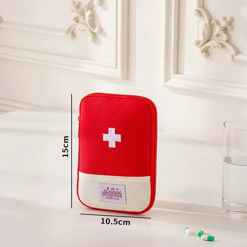 Portable Travel Medicine Bag & Pill Storage Pouch Travel Medicine Bag Babs 1Pc-red