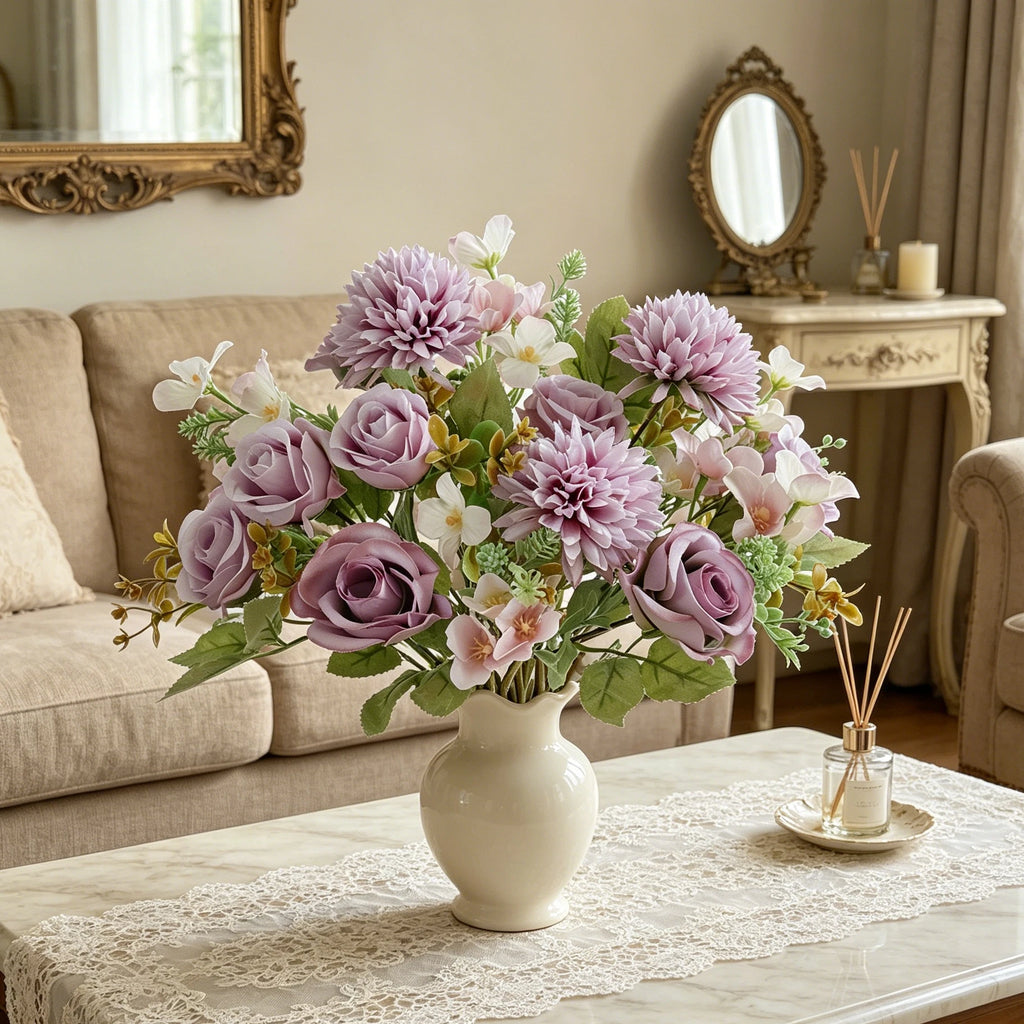 Artificial Silk Rose Bouquet – Wedding & Home Décor Gift Artificial Flower Bouquet Babs
