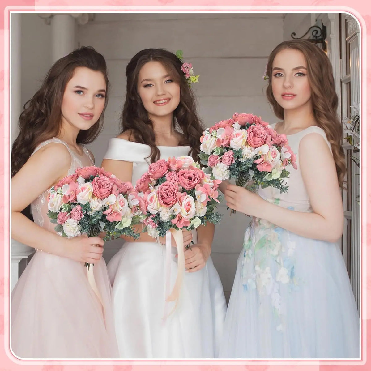 Silk Peony Rose Hydrangea Artificial Flower Bouquet | Home Décor Artificial Flower Bouquet Babs