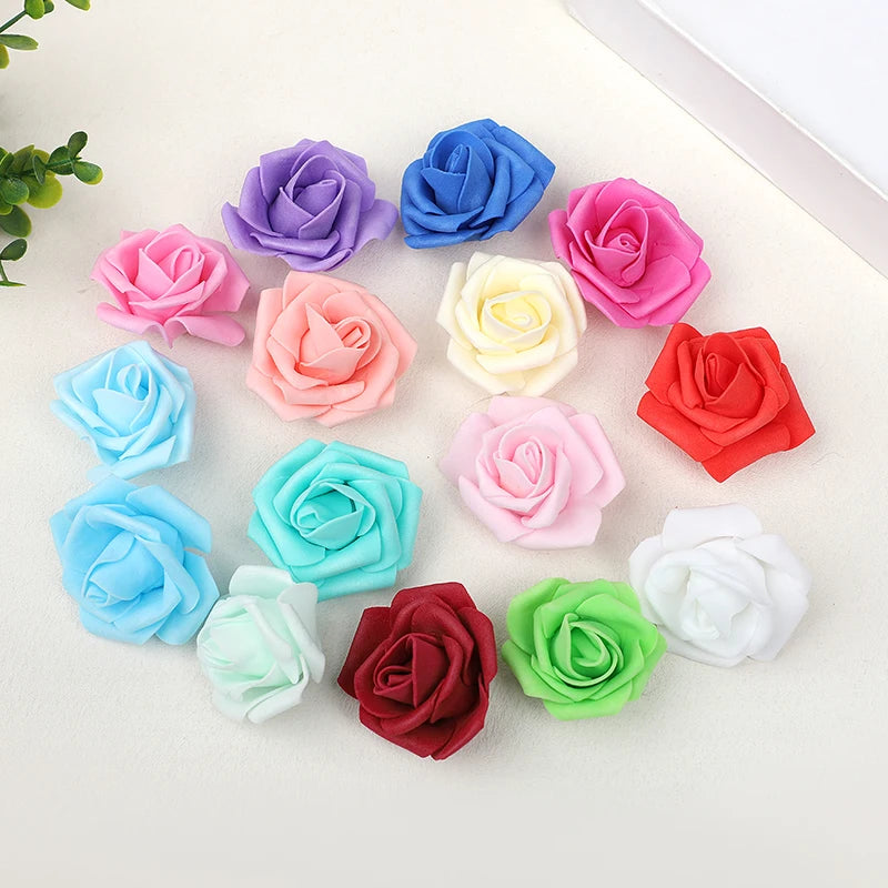 Foam Rose Artificial Flower Heads DIY Teddy Bear Roses 10/20/30pc Artificial Flower Heads Babs