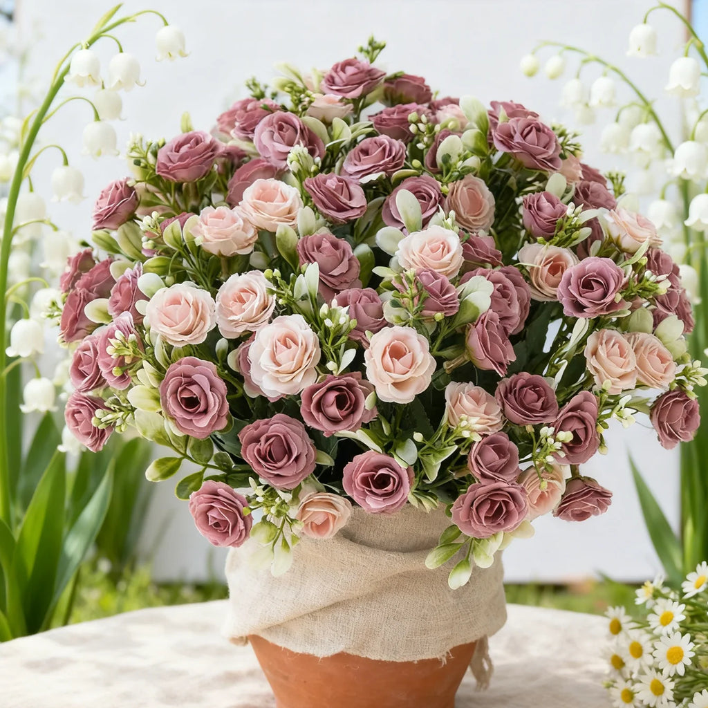 Artificial Silk Roses Bouquet – Wedding & Home Decor Artificial Silk Flowers Babs
