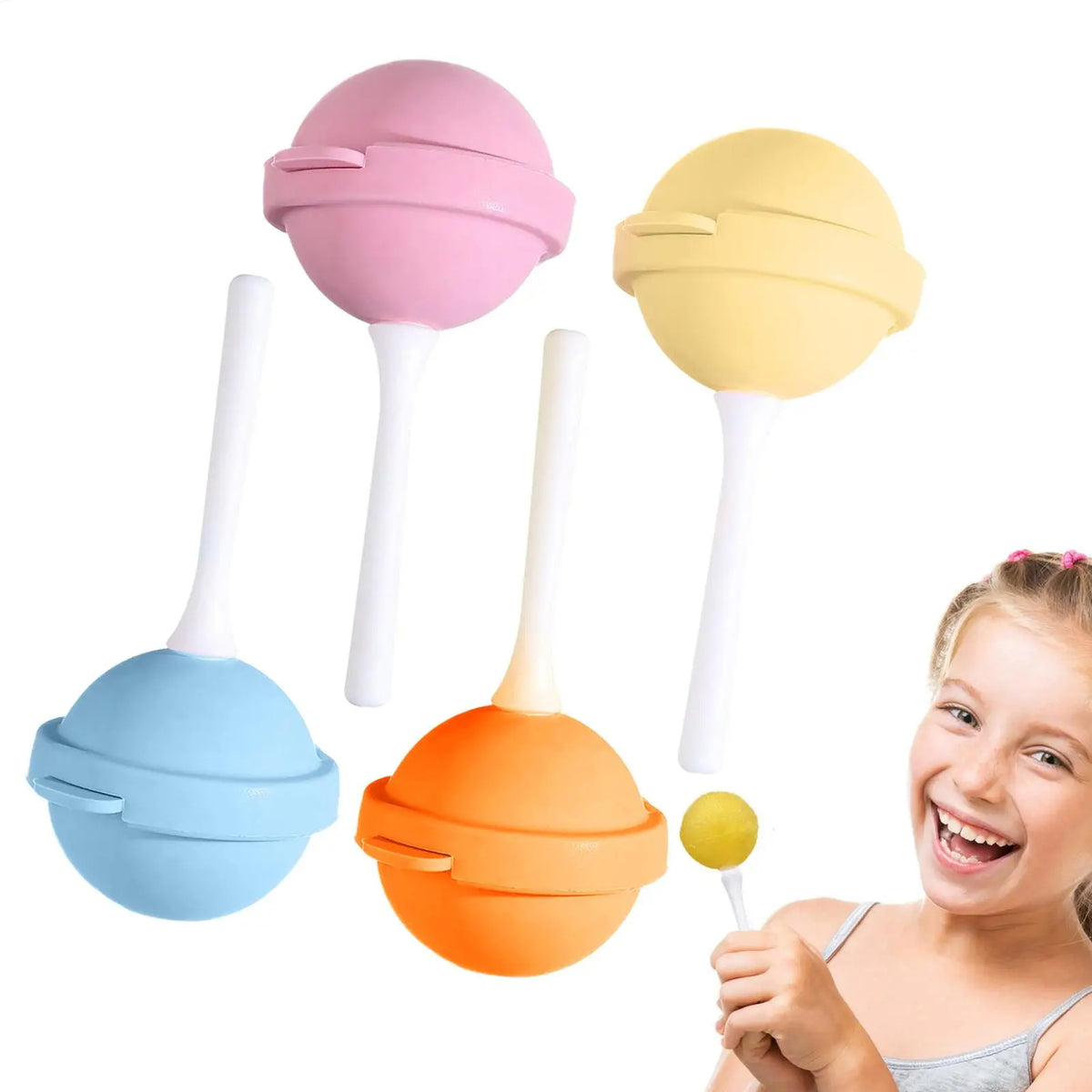 Mini Silicone Popsicle & Lollipop Molds – 4pc Food Grade Set Silicone Ice Cream Mold Babs