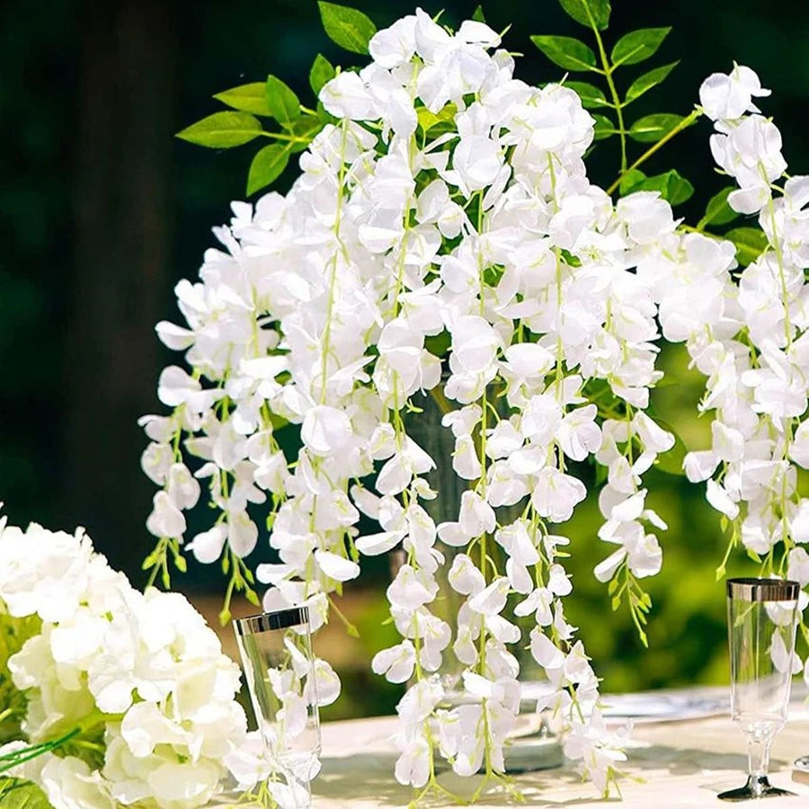 Silk Artificial Orchid Flower String – Wedding & Garden Décor Artificial Flower Garland Babs