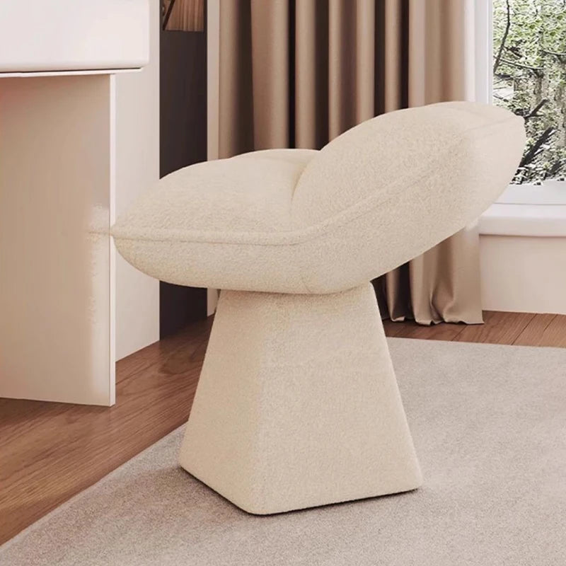 Nordic Modern Ottoman Stool – Cushioned Pine Wood Square Seat Ottoman Stool Babs