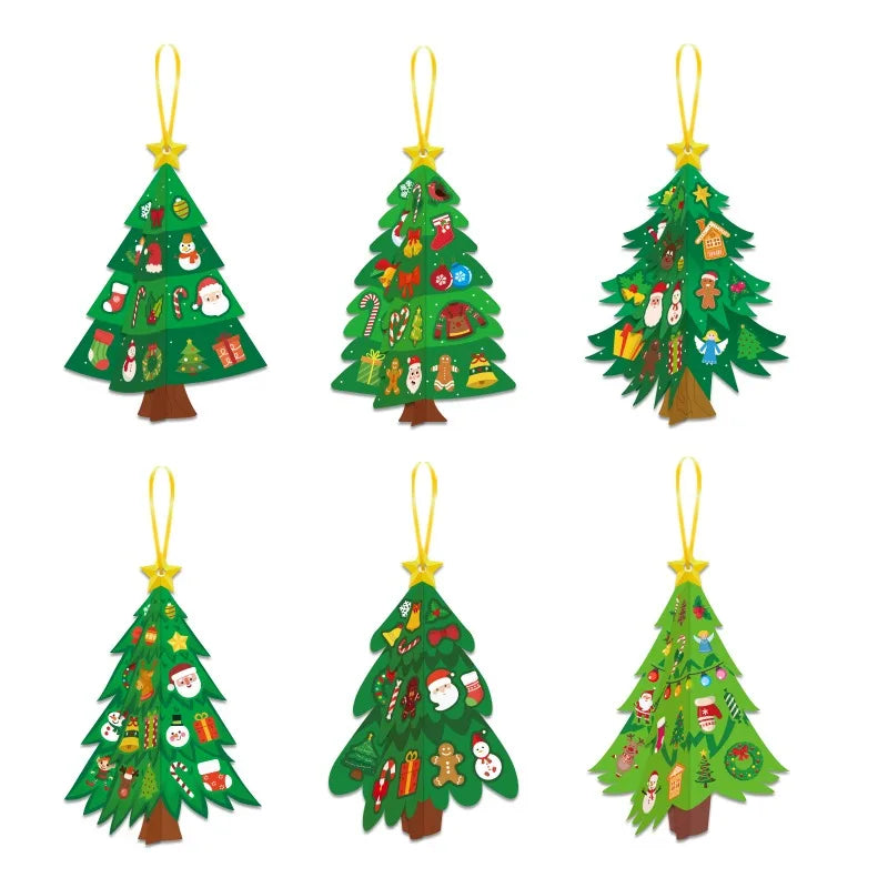 3D Christmas Tree DIY Craft Kit – Ornaments & Card Stickers DIY Craft Kit Babs