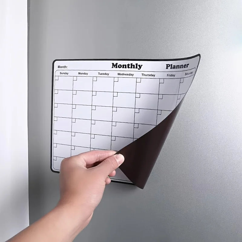 Magnetic Whiteboard Calendar Sticker – Weekly & Monthly Planner Whiteboard Planner Sticker Babs black