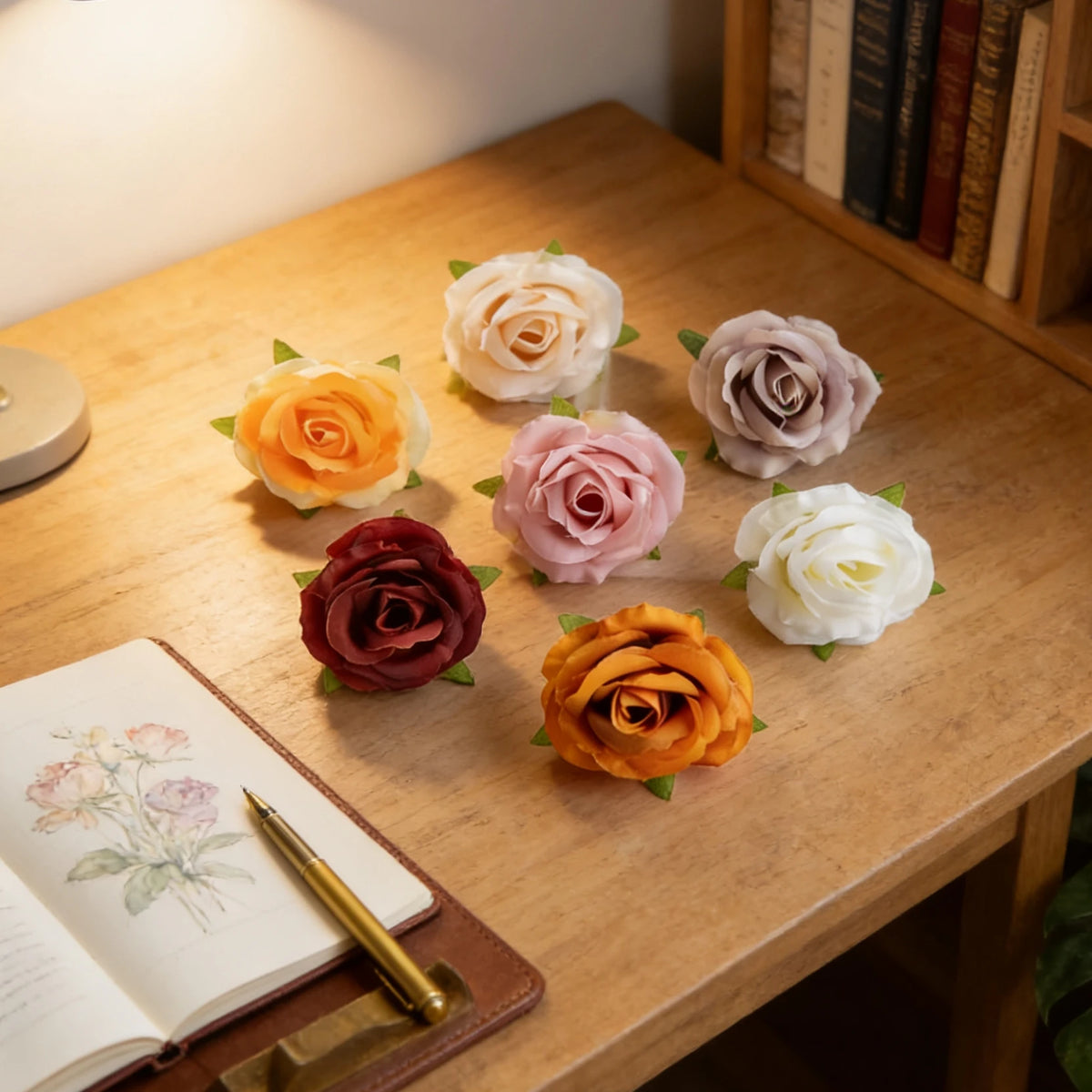 50/100PCS Silk Artificial Rose Heads – Wedding & Home Decor Artificial Flower Heads Babs