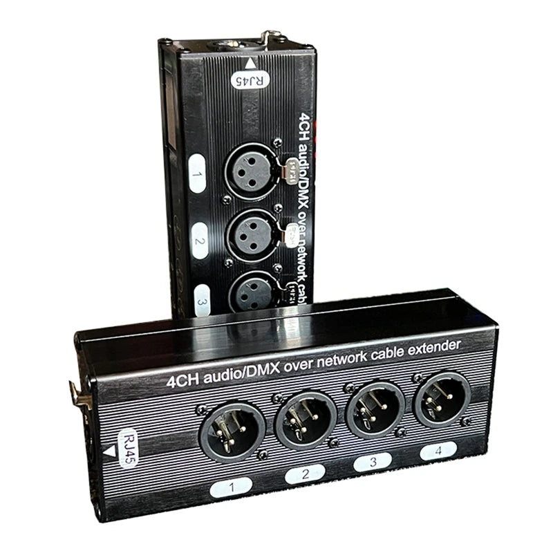 4-Channel XLR & DMX512 Network Cable Extender Pair Audio Signal Extender Babs