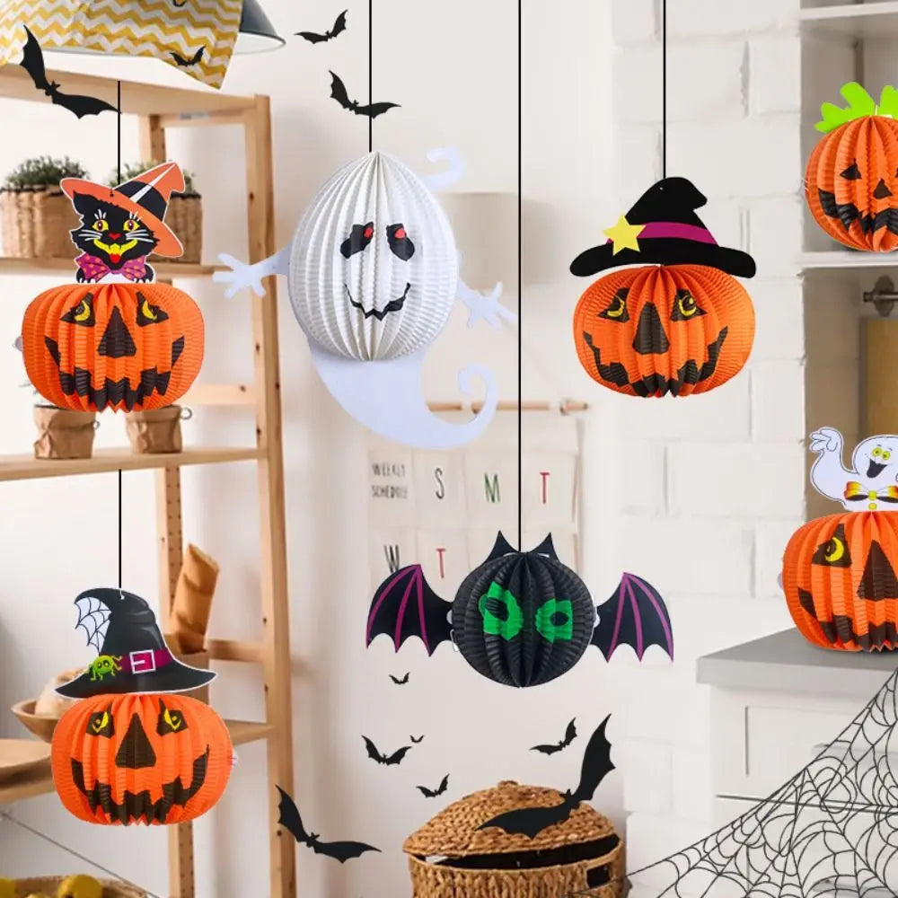 Halloween Paper Pendants – Bat, Ghost, Pumpkin Decorations Halloween Party Decoration Babs