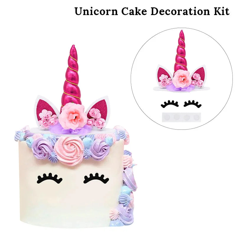 Rainbow Unicorn Cake Topper – Birthday & Baby Shower Decor Cake Topper Babs Set11
