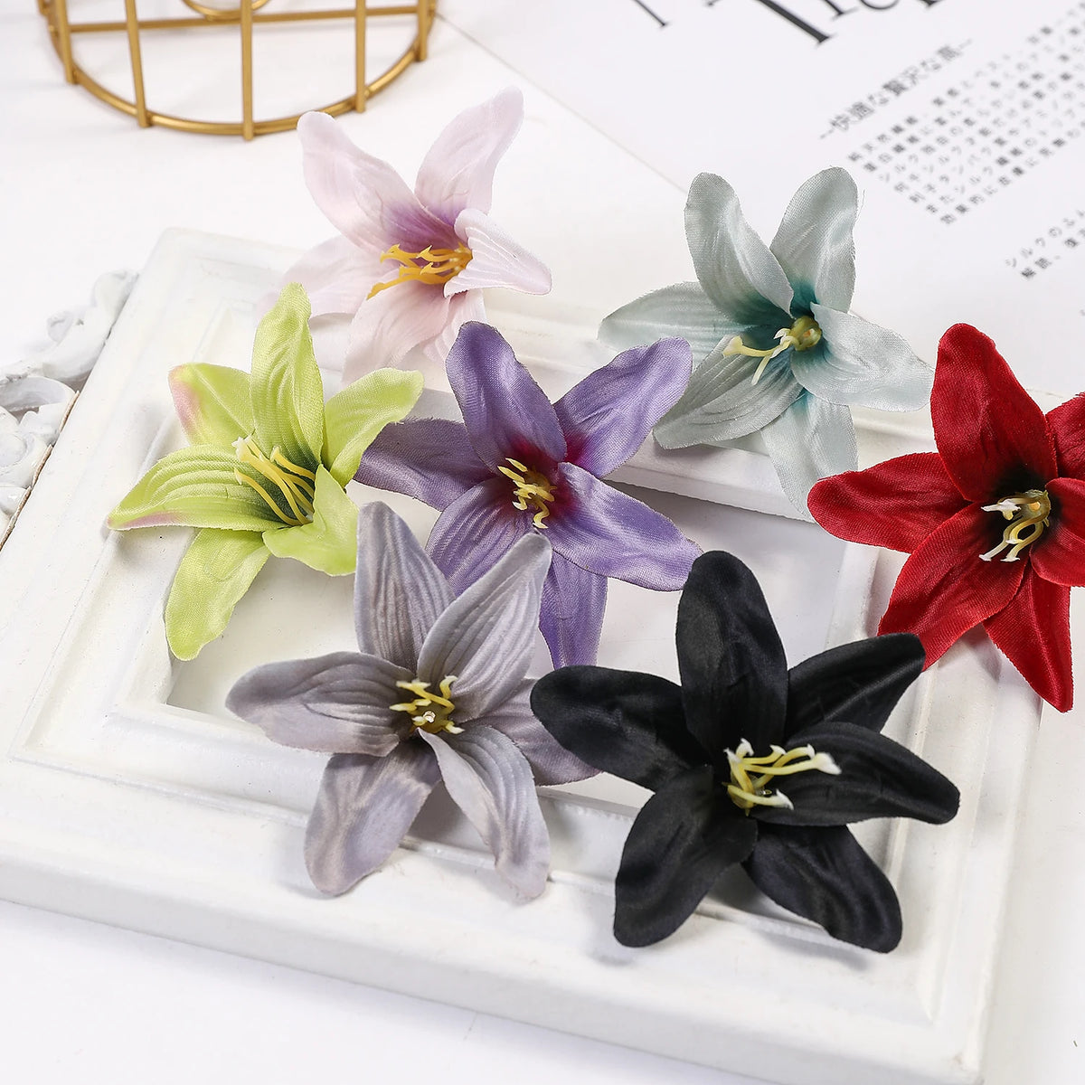 20 Silk Lily Artificial Flowers – Wedding & Home Décor Artificial Silk Flowers Babs