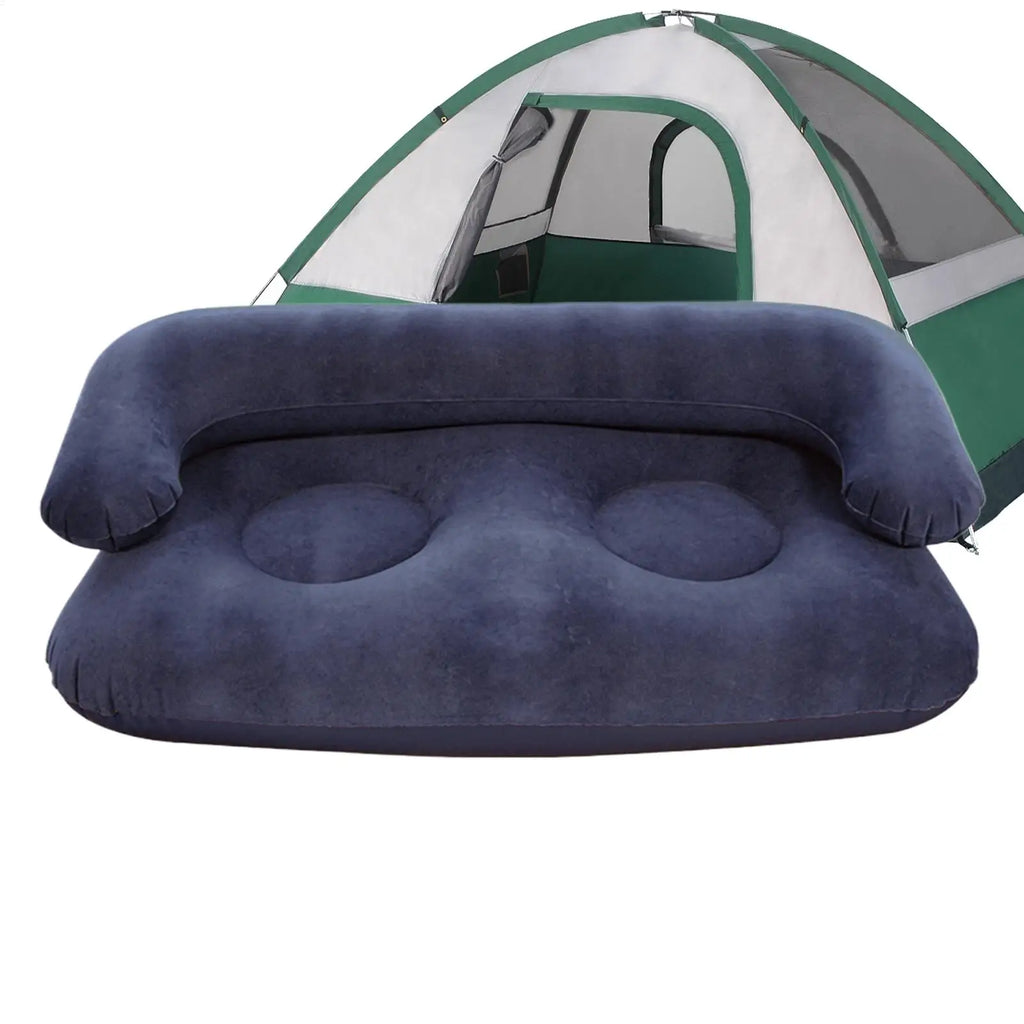 Portable Inflatable 2-Seat Sofa Chair with Armrests for Camping Inflatable Camping Sofa Babs