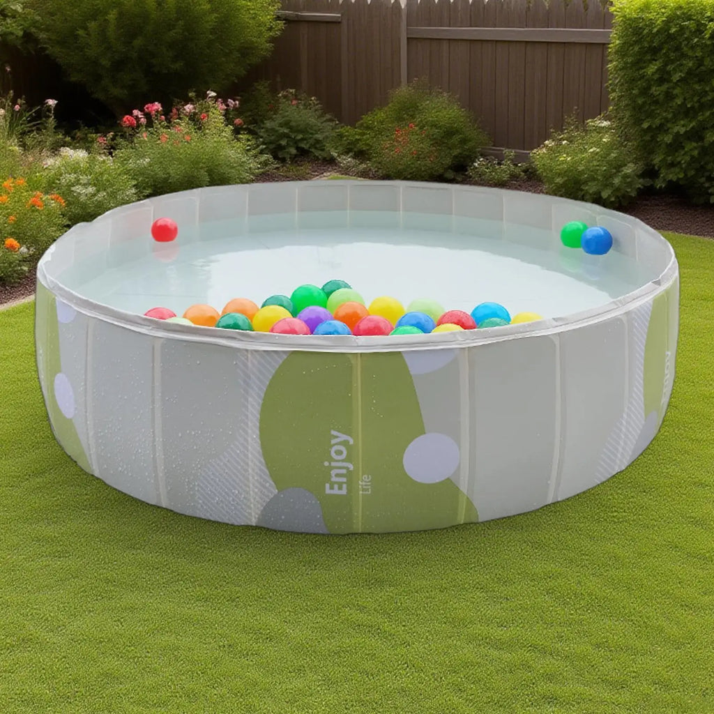 Foldable PVC Dog Pool – Non-Inflatable Pet & Baby Bath Pool Foldable Pet Pool Babs