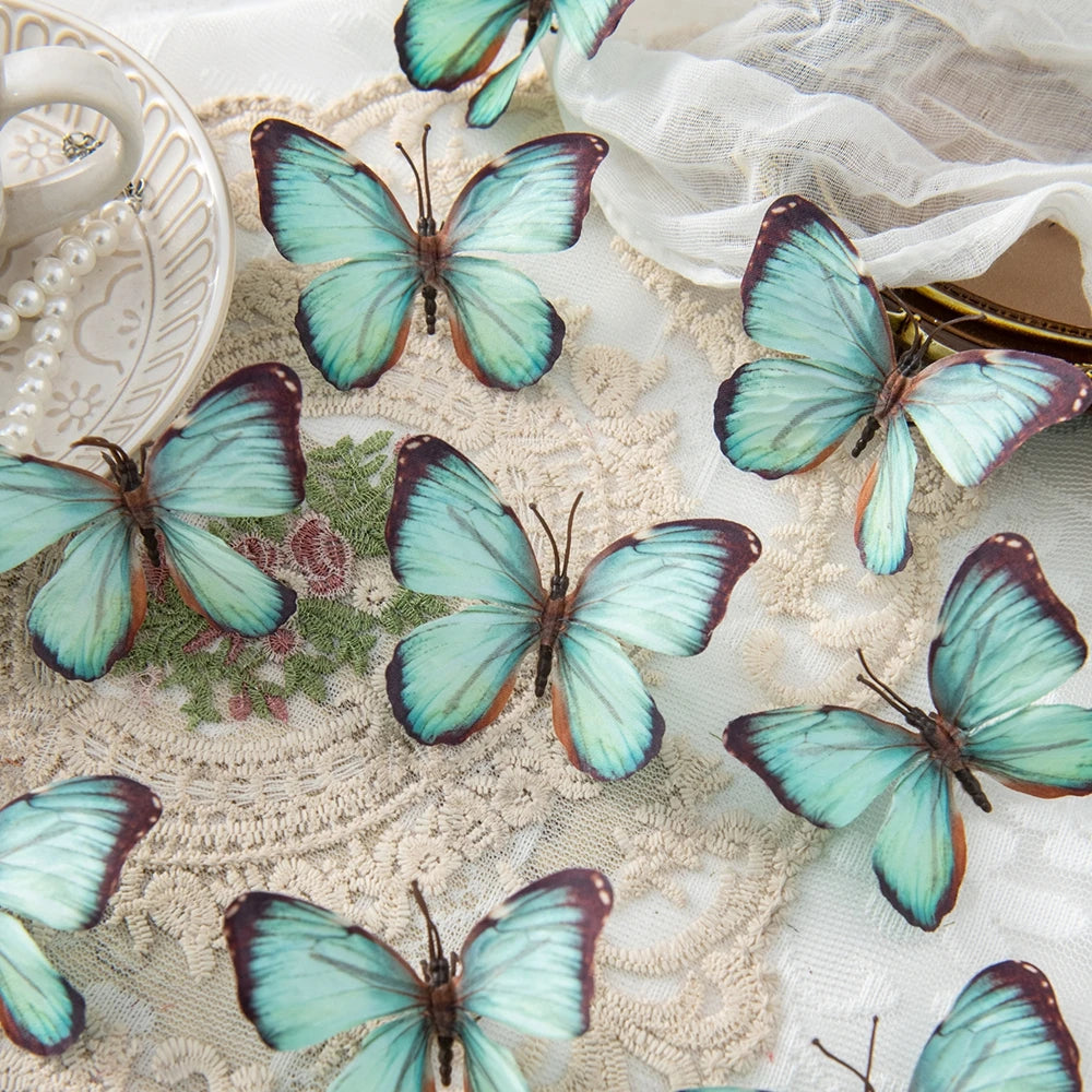 50/100 Pcs Artificial Fluorescent Butterflies for Home & Wedding Artificial Butterfly Decor Babs color 3 100 pcs