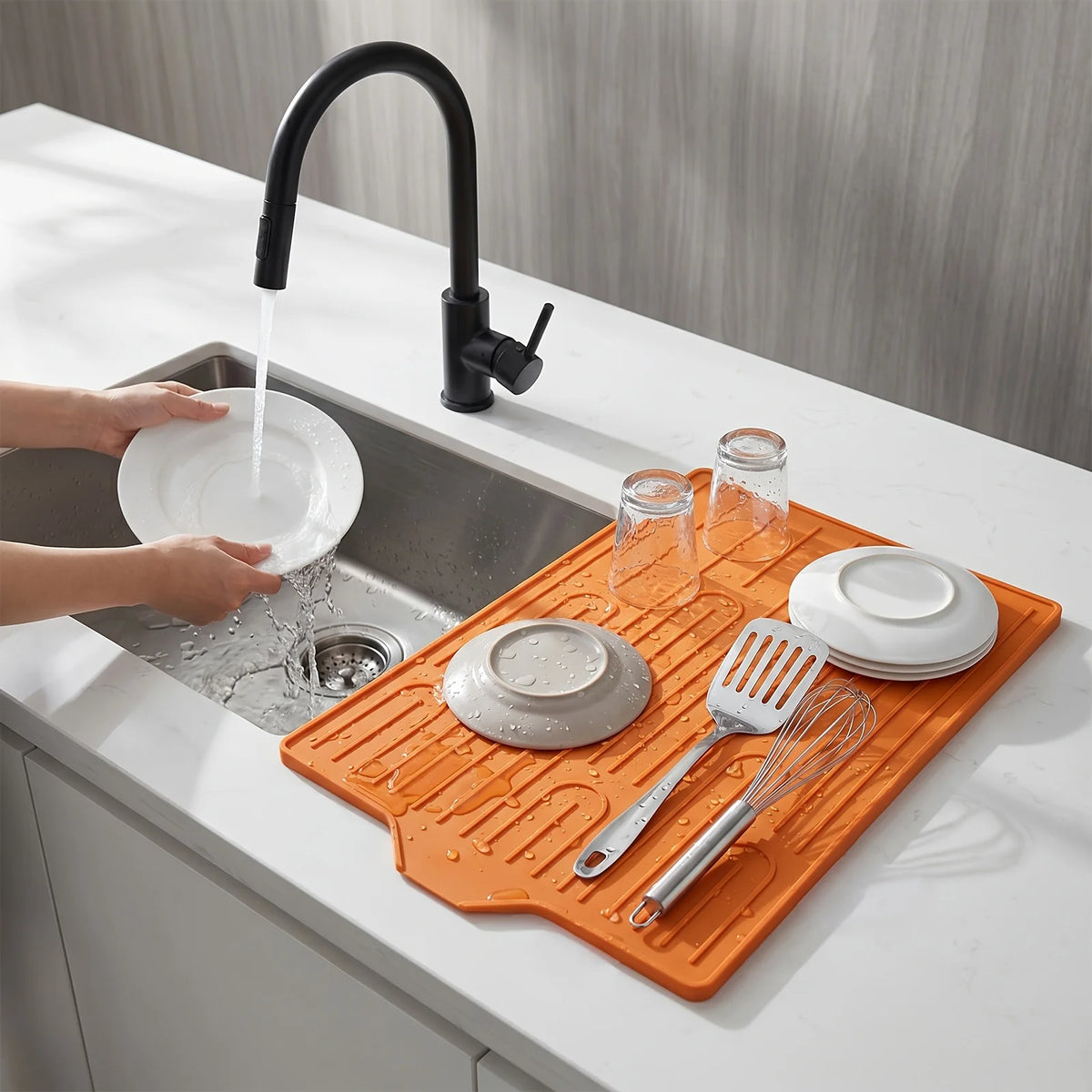 Silicone Dish Drying Mat – Heat-Resistant & Non-Slip Dish Drying Mat Babs