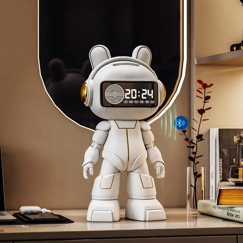 Astronaut Desk Clock with Hourly Chime | Resin Table Decor Decorative Desk Clock Babs