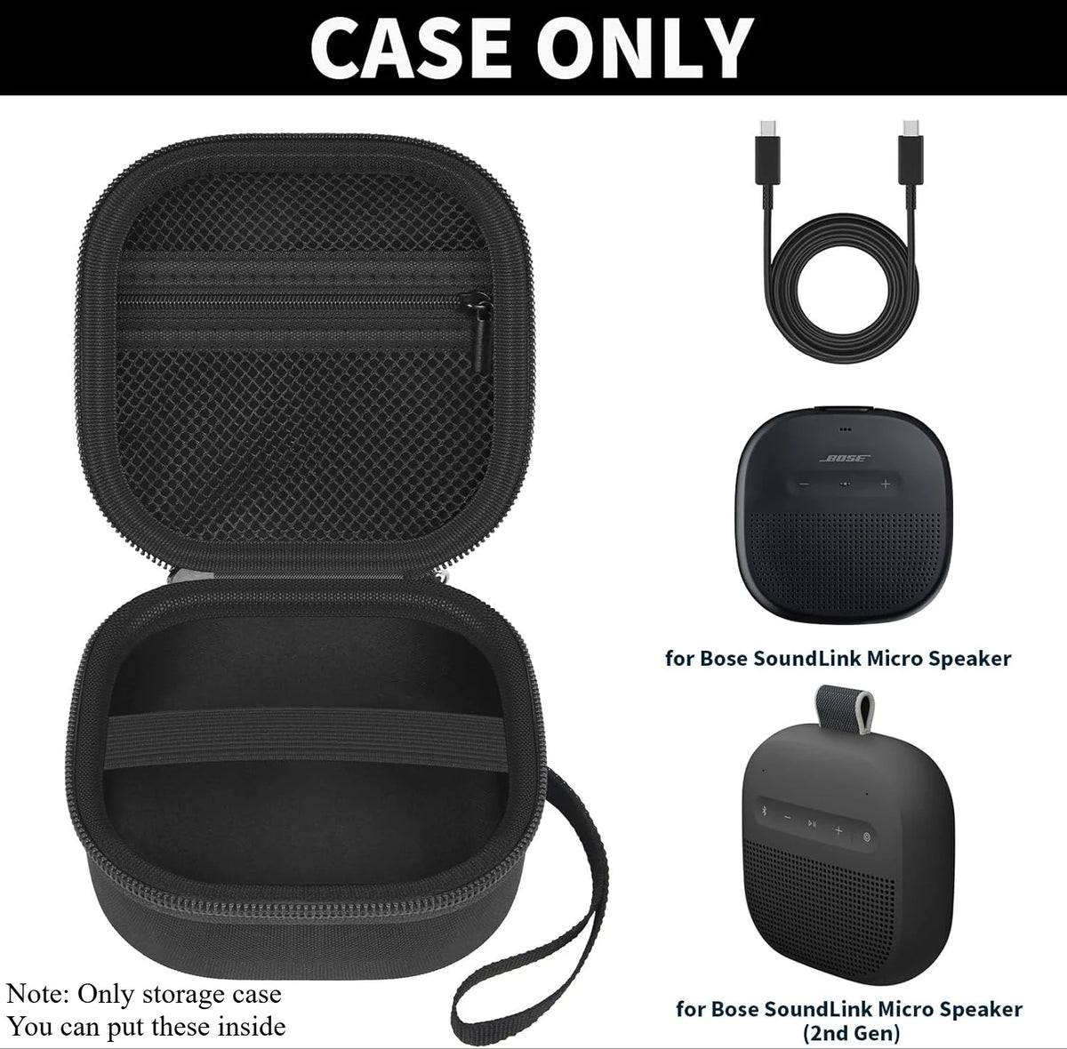 Paiyule Case for Bose SoundLink Micro 2 – Hard Shell Carry Bag Speaker Carrying Case Babs