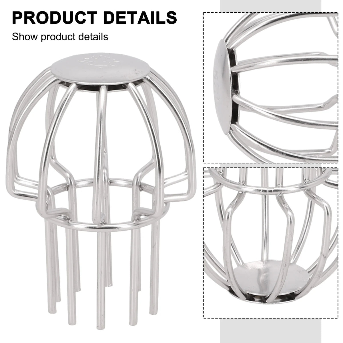 Stainless Steel Gutter Leaf Guard Drain Strainer 50–160mm Drain Leaf Guard Babs