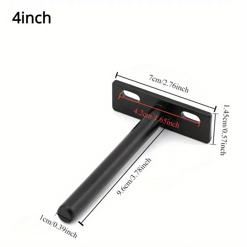 2PCS Hidden Floating Wall Shelf Brackets – Heavy Duty Metal Shelf Support Brackets Babs