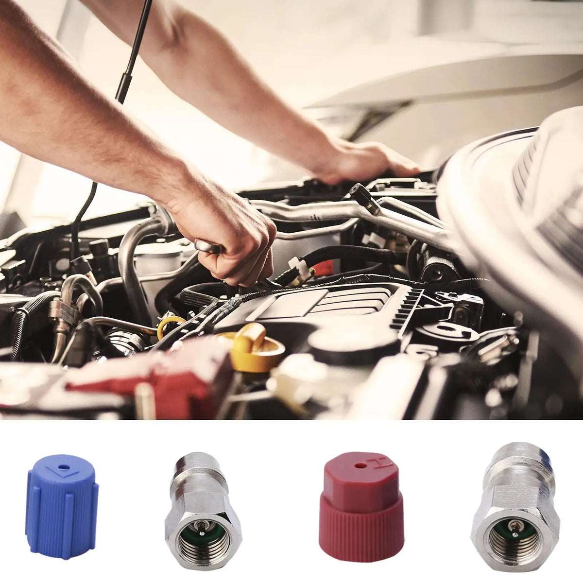 R12 to R134a AC Conversion Adapter Kit – High & Low Side AC Conversion Adapter Babs