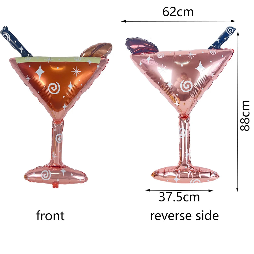 Summer Drink Foil Balloons – Beer, Wine & Cocktail Party Decor