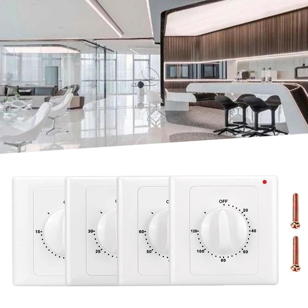 AC220V Countdown Timer Switch 1–120 Min | 86 Panel, 2000W Countdown Timer Switch Babs