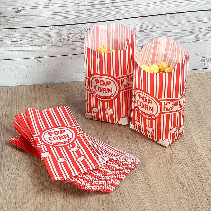 25Pcs Paper Popcorn Bags – Party Snack Treat Containers Party Treat Bags Babs