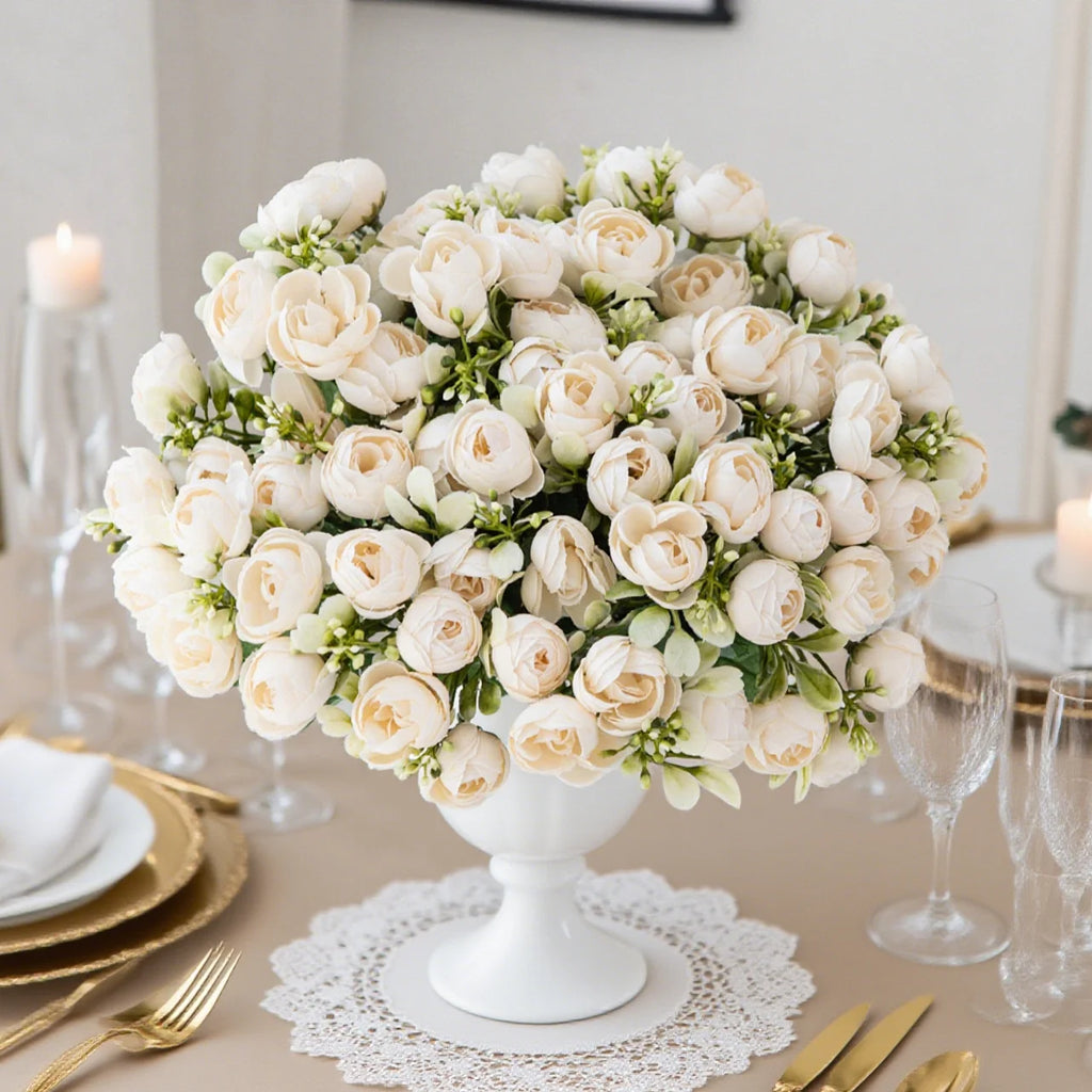 Artificial Silk Rose Bouquet for Wedding & Home Decor Artificial Silk Flowers Babs