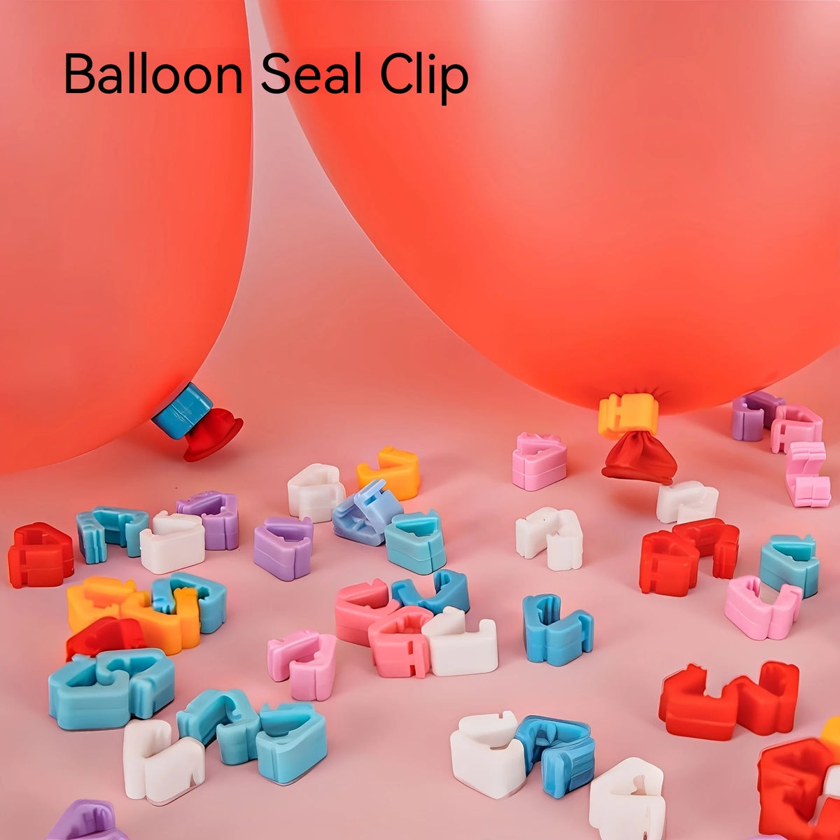 100 PCS Colored Balloon Sealing Clips – Leak-Proof Party Tool Balloon Sealing Clips Babs
