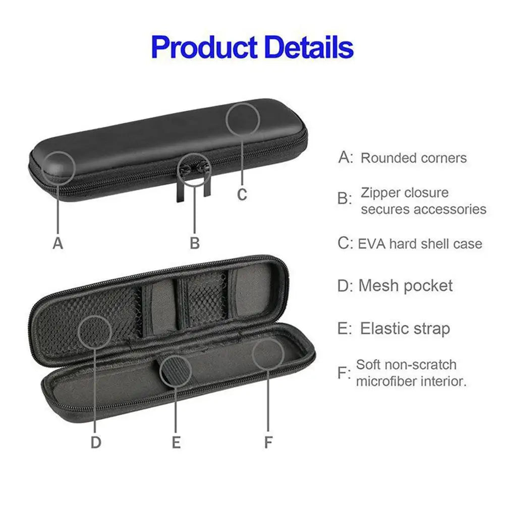 Black EVA Hard Shell Pencil Case & Stylus Organizer Hard Shell Pencil Case Babs