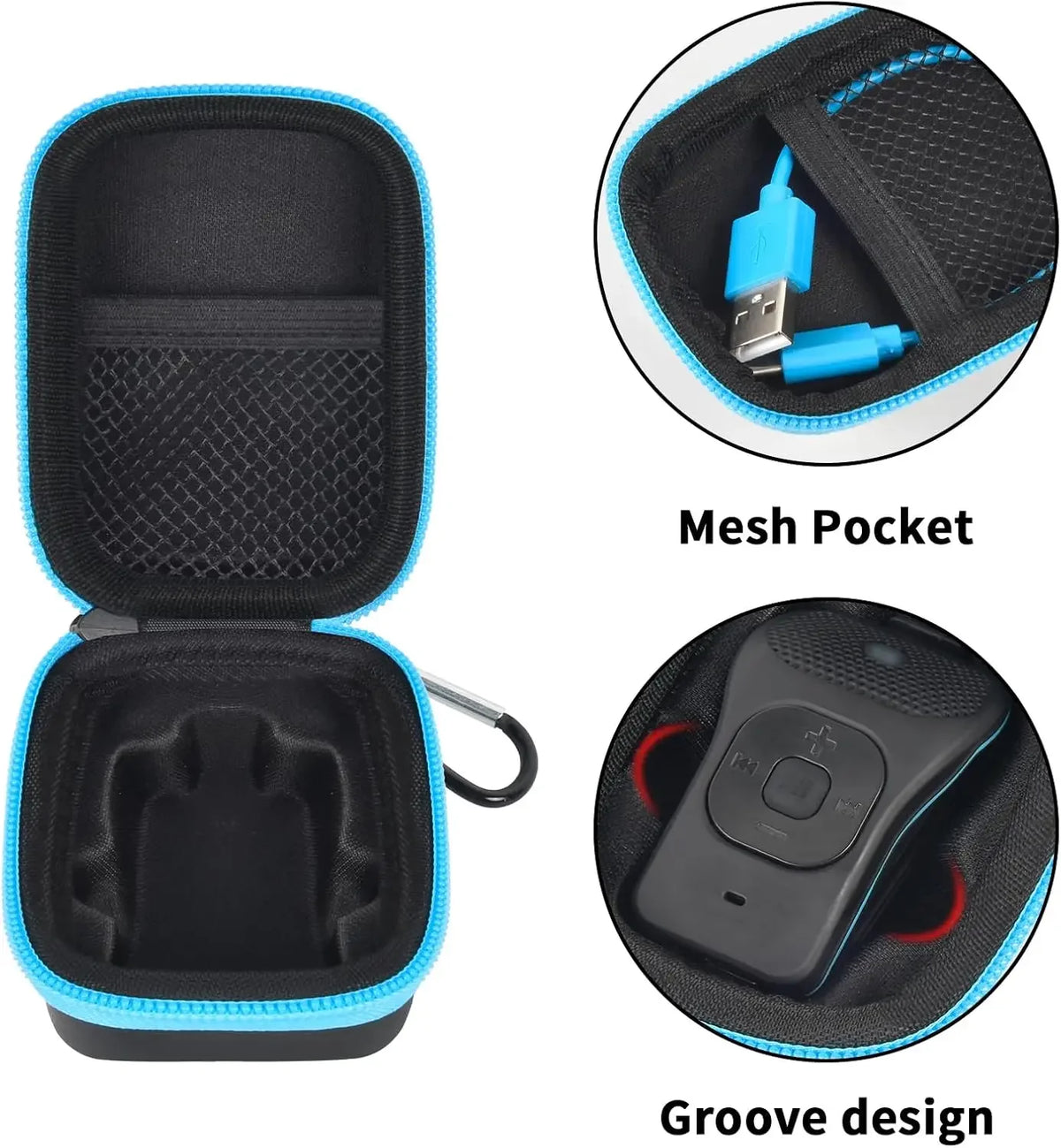 Carrying Case for Noxgear 39g Wearable Bluetooth Clip Speaker Speaker Carrying Case Babs