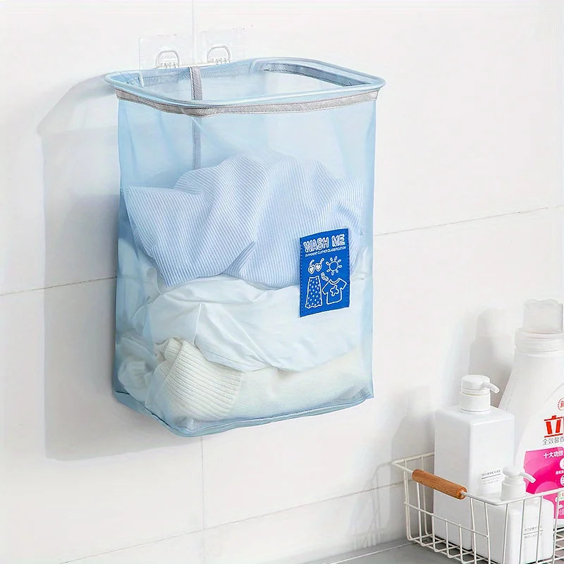 Pink Wall Hanging Laundry Bag – Portable Clothes Organizer Laundry Storage Bag Babs