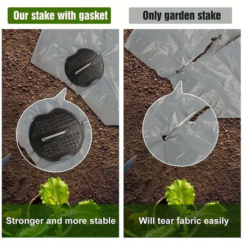 Thickened U-Shaped Tent Pegs & Ground Stakes with Washers Ground Stakes Babs