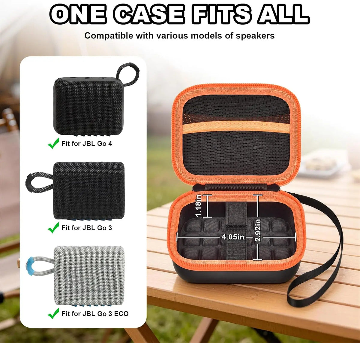Paiyule Hard EVA Case for JBL Go 4 / Go 3 / Go 3 Eco Speaker Speaker Carrying Case Babs
