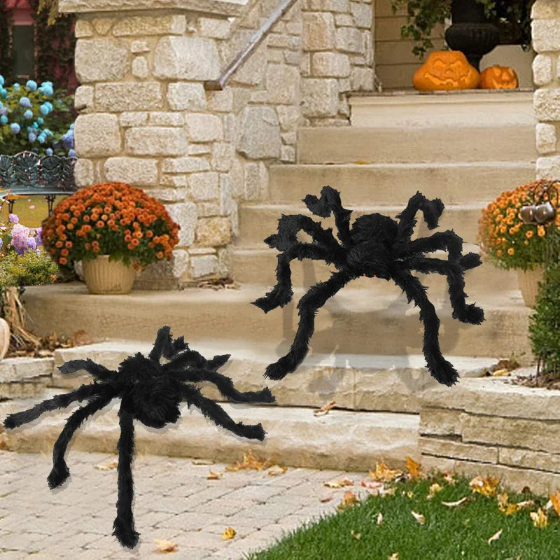 Giant Black Plush Spider Halloween Decoration Prop & Kids Toy Halloween Party Prop Babs