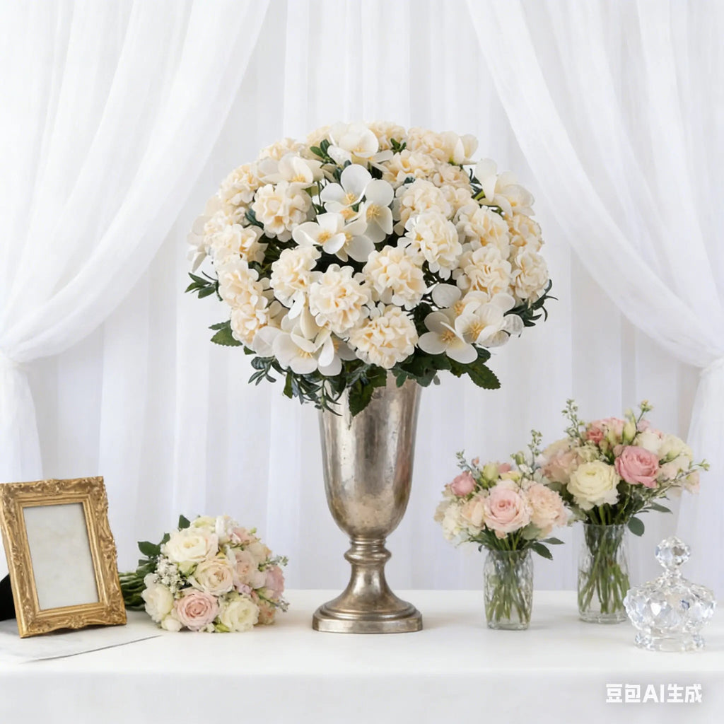 Artificial Silk Hydrangea Bouquet – Wedding & Home Décor Artificial Flower Bouquet Babs