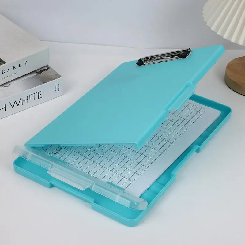 Storage Clipboard with Metal Clip & Pen Holder | A4 Organizer Storage Clipboard Babs Green