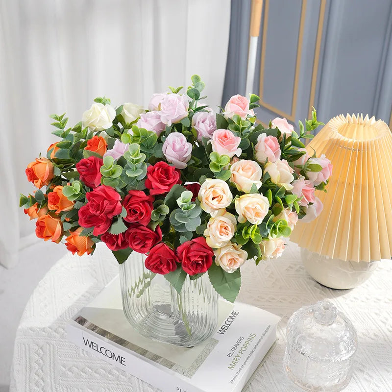 Artificial Silk Rose Bouquet – Wedding & Home Décor Artificial Flower Bouquet Babs